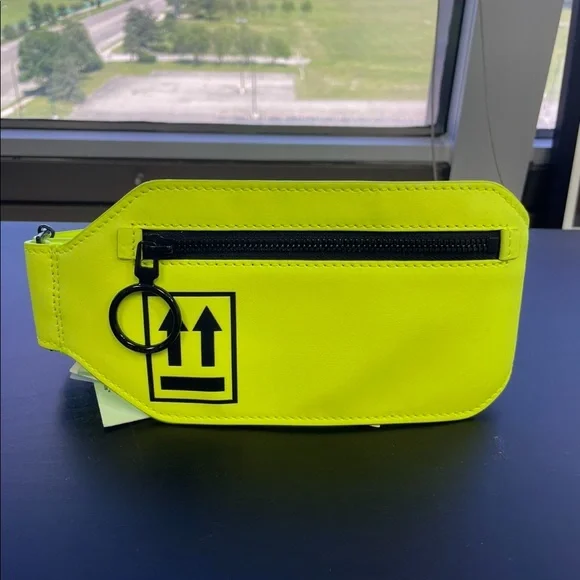 Off-White Neon Logo Pouch Belt Bag Off-White - Logo-Appliquéd Neon Shell Belt Bag - Yellow Off  main image 2